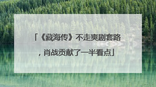 《藏海传》不走爽剧套路，肖战贡献了一半看点