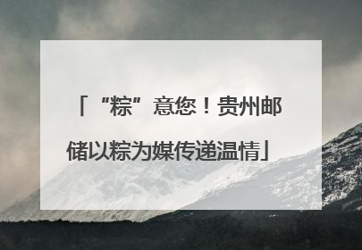 “粽”意您！贵州邮储以粽为媒传递温情