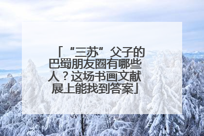 “三苏”父子的巴蜀朋友圈有哪些人？这场书画文献展上能找到答案