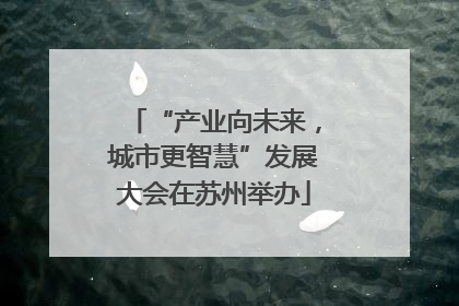 “产业向未来，城市更智慧”发展大会在苏州举办