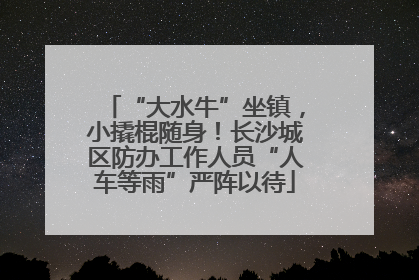 “大水牛”坐镇，小撬棍随身！长沙城区防办工作人员“人车等雨”严阵以待