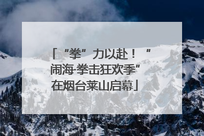 “拳”力以赴！“闹海·拳击狂欢季”在烟台莱山启幕