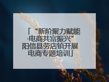 “新阶聚力赋能·电商共富振兴”阳信县劳店镇开展电商专题培训