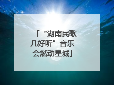 “湖南民歌几好听”音乐会燃动星城