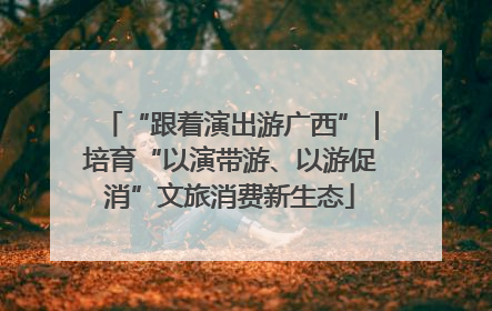 “跟着演出游广西”｜培育“以演带游、以游促消”文旅消费新生态