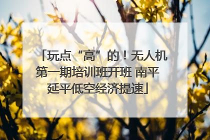 玩点“高”的！无人机第一期培训班开班 南平延平低空经济提速