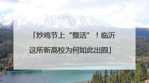 炒鸡节上“整活”！临沂这所新高校为何如此出圈