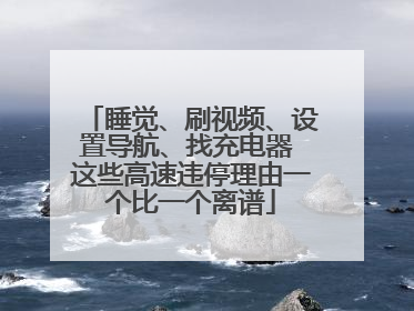 睡觉、刷视频、设置导航、找充电器 这些高速违停理由一个比一个离谱