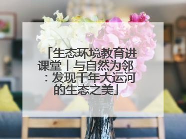 生态环境教育进课堂丨与自然为邻：发现千年大运河的生态之美