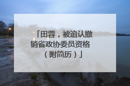 田蓉，被追认撤销省政协委员资格（附简历）