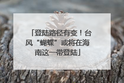 登陆路径有变！台风“蝴蝶”或将在海南这一带登陆