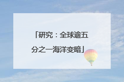 研究：全球逾五分之一海洋变暗