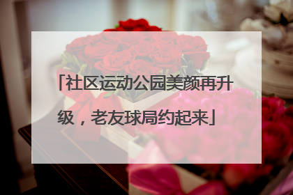 社区运动公园美颜再升级，老友球局约起来