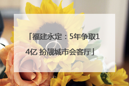 福建永定：5年争取14亿 扮靓城市会客厅