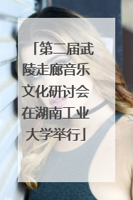 第二届武陵走廊音乐文化研讨会在湖南工业大学举行