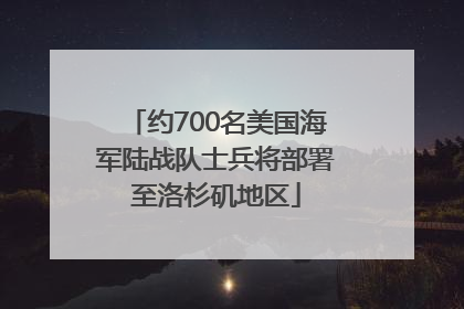 约700名美国海军陆战队士兵将部署至洛杉矶地区