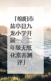 绵阳市盐亭县九龙小学开展一、二年级无纸化素养测评