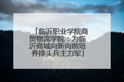 临沂职业学院商贸物流学院：为临沂商城向新向前培养排头兵主力军