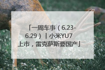 一周车事（6.23-6.29）丨小米YU7上市，雷克萨斯要国产
