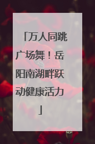 万人同跳广场舞！岳阳南湖畔跃动健康活力
