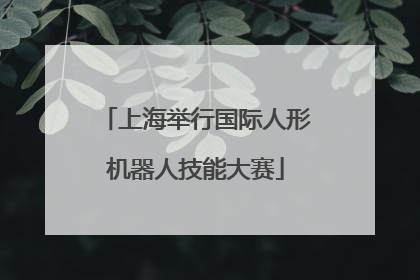 上海举行国际人形机器人技能大赛