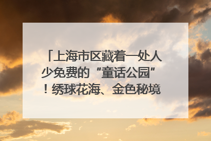 上海市区藏着一处人少免费的“童话公园”！绣球花海、金色秘境……地铁直达→