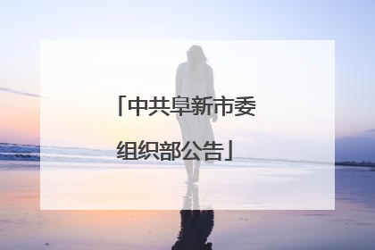 中共阜新市委组织部公告