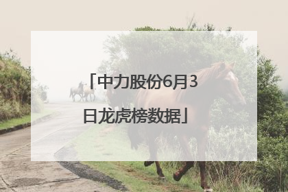 中力股份6月3日龙虎榜数据
