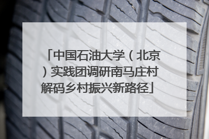 中国石油大学（北京）实践团调研南马庄村解码乡村振兴新路径
