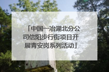 中国一冶湖北分公司信阳步行街项目开展青安岗系列活动