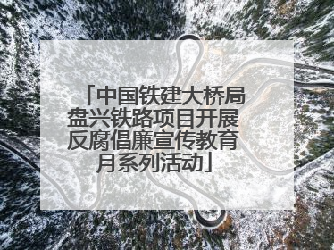 中国铁建大桥局盘兴铁路项目开展反腐倡廉宣传教育月系列活动