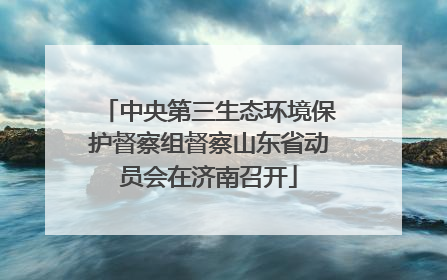 中央第三生态环境保护督察组督察山东省动员会在济南召开