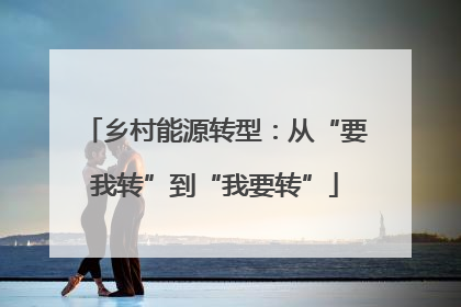 乡村能源转型：从“要我转”到“我要转”