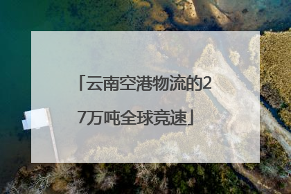 云南空港物流的27万吨全球竞速