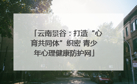 云南景谷：打造“心育共同体”织密 青少年心理健康防护网