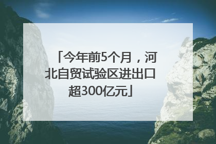 今年前5个月，河北自贸试验区进出口超300亿元