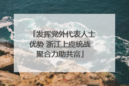 发挥党外代表人士优势 浙江上虞统战聚合力助共富