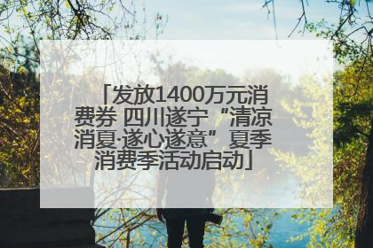 发放1400万元消费券 四川遂宁“清凉消夏·遂心遂意”夏季消费季活动启动