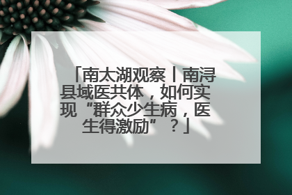 南太湖观察丨南浔县域医共体，如何实现“群众少生病，医生得激励”？