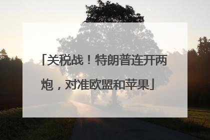 关税战！特朗普连开两炮，对准欧盟和苹果