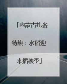 内蒙古扎赉特旗：水稻迎来插秧季