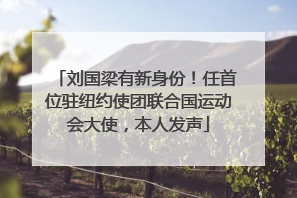 刘国梁有新身份！任首位驻纽约使团联合国运动会大使，本人发声