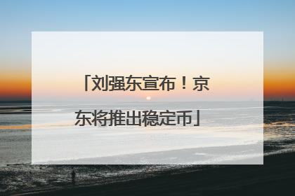 刘强东宣布！京东将推出稳定币