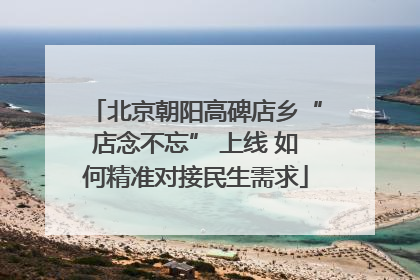 北京朝阳高碑店乡“店念不忘” 上线 如何精准对接民生需求
