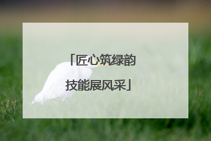 匠心筑绿韵 技能展风采