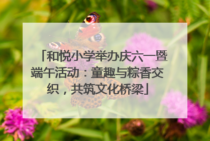 和悦小学举办庆六一暨端午活动：童趣与粽香交织，共筑文化桥梁