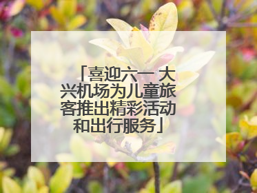 喜迎六一 大兴机场为儿童旅客推出精彩活动和出行服务
