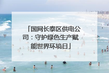 国网长泰区供电公司：守护绿色生产赋能世界环境日