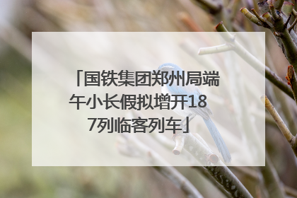 国铁集团郑州局端午小长假拟增开187列临客列车