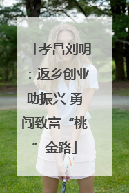 孝昌刘明：返乡创业助振兴 勇闯致富“桃”金路